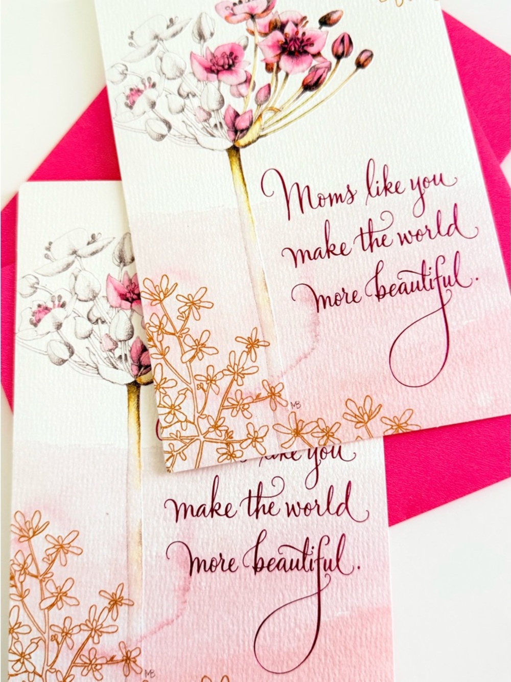 Pink Floral Mother’s Day Card. - Picture 5 of 5